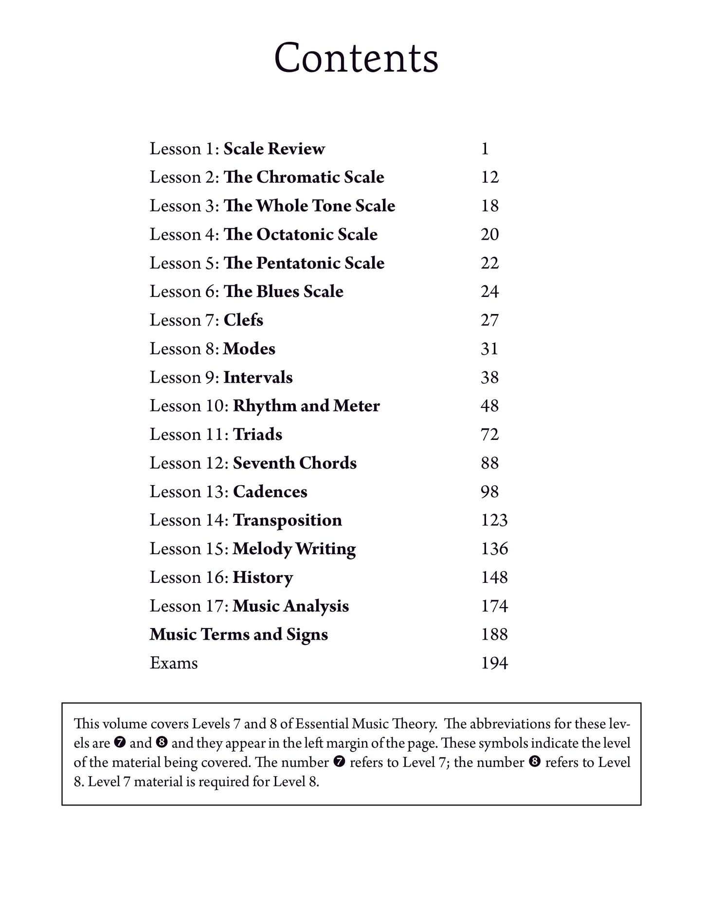 Essential Music Theory Levels 7-8